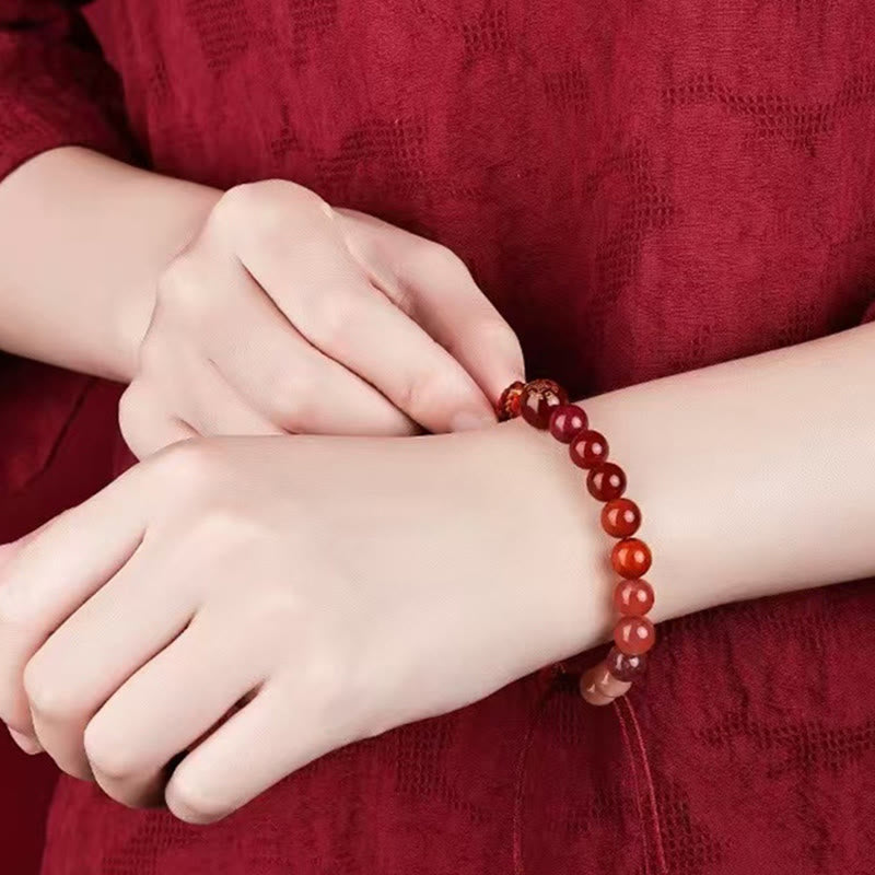 KarmaRipple's Five Elements Various Gemstone Agate Wealth Reincarnation Weave Braid Bracelet p18