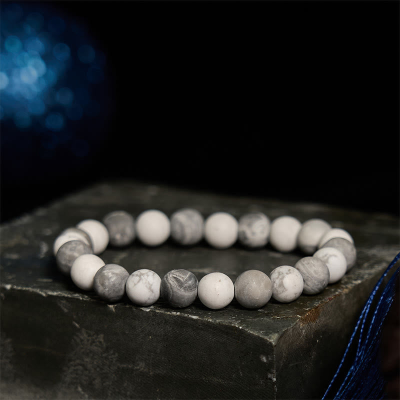 KarmaRipple's Picasso Jasper Ivory Turquoise Courage Bracelet p1