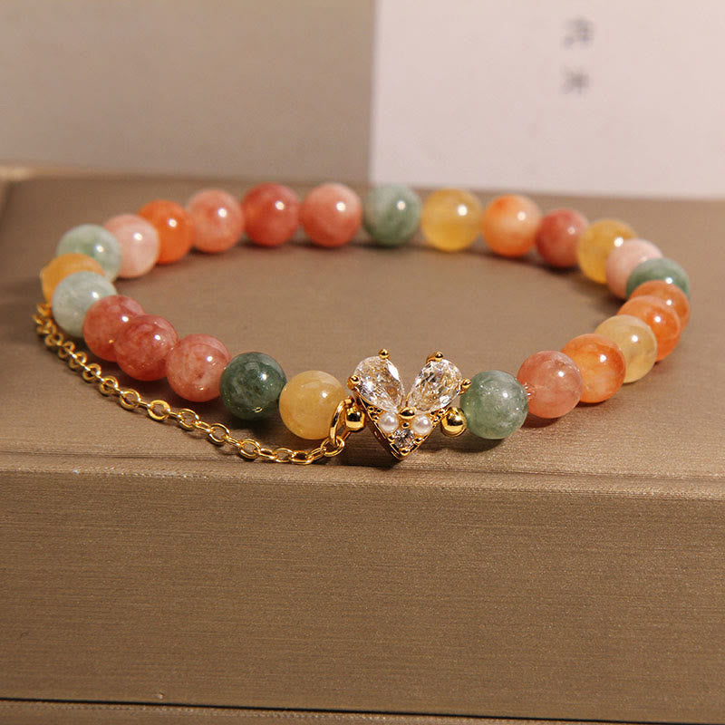KarmaRipple's Citrine Green Gemstone Prosperity Bracelet p1