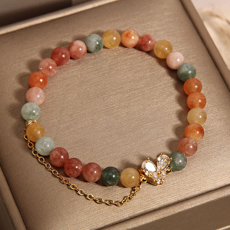 KarmaRipple's Citrine Green Gemstone Prosperity Bracelet p5