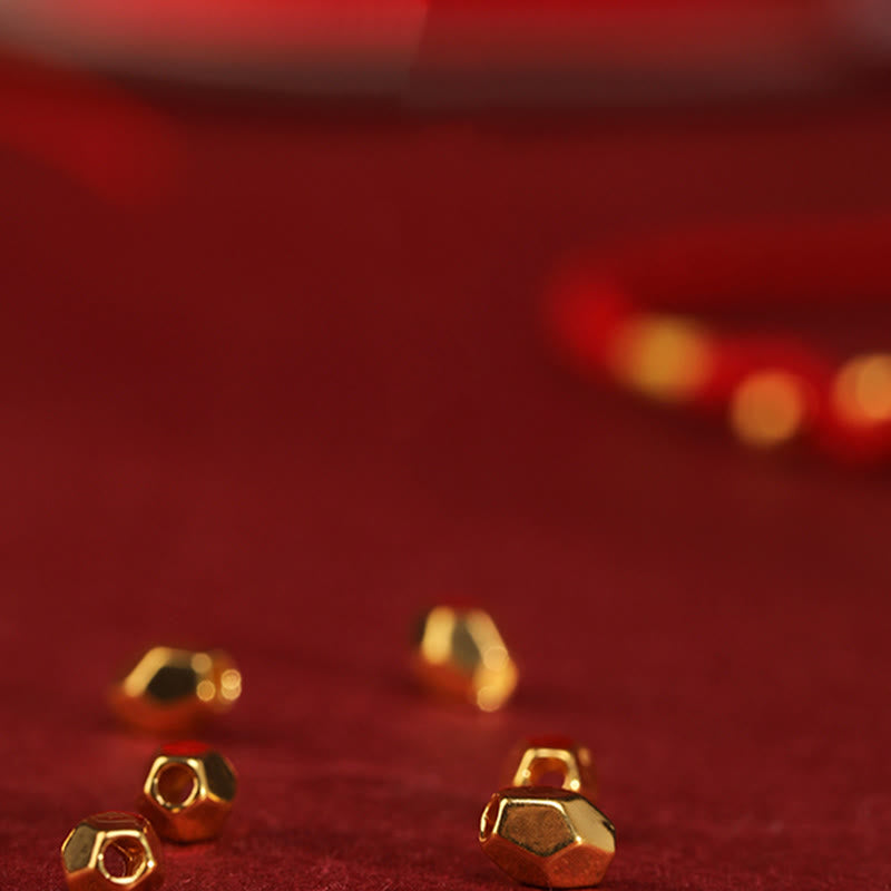 KarmaRipple's 999 Gold Year of the Snake Mini Gold Bead Handmade Fortune Protection?Braided Bracelet p15