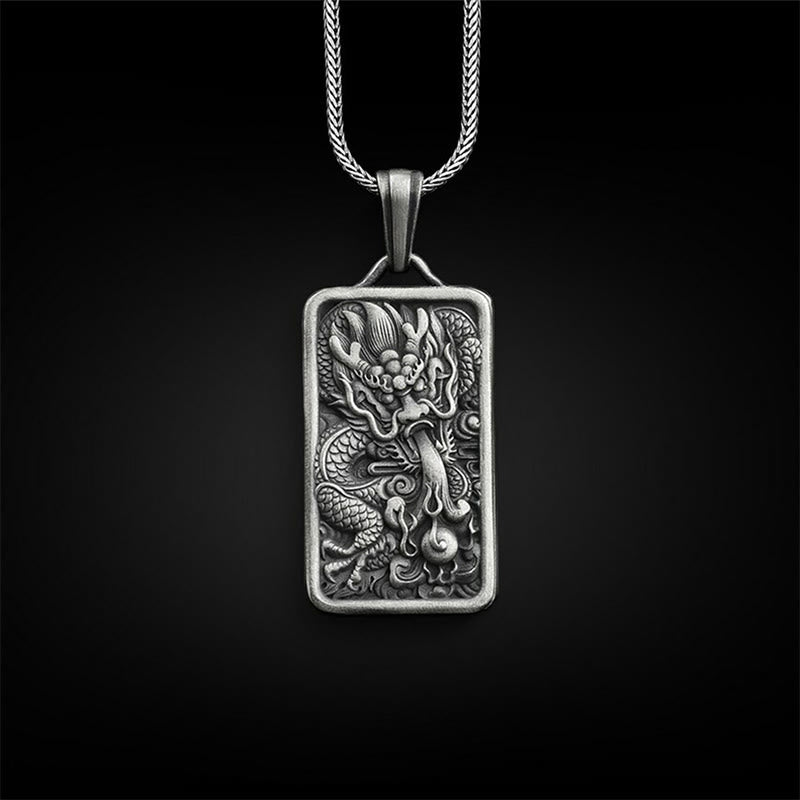 KarmaRipple's Pure Tin Dragon Success Protection Pendant Necklace p5