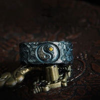 KarmaRipples 999 Sterling Silber Yin Yang Balance Ring