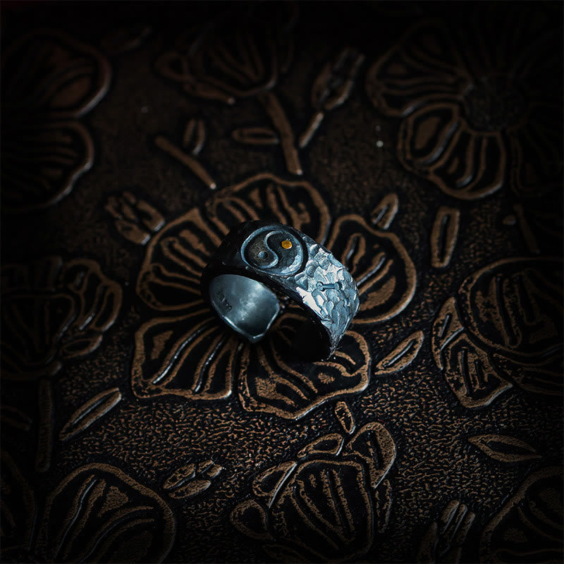 KarmaRipple's 999 Sterling Silver Yin Yang Balance Ring p2