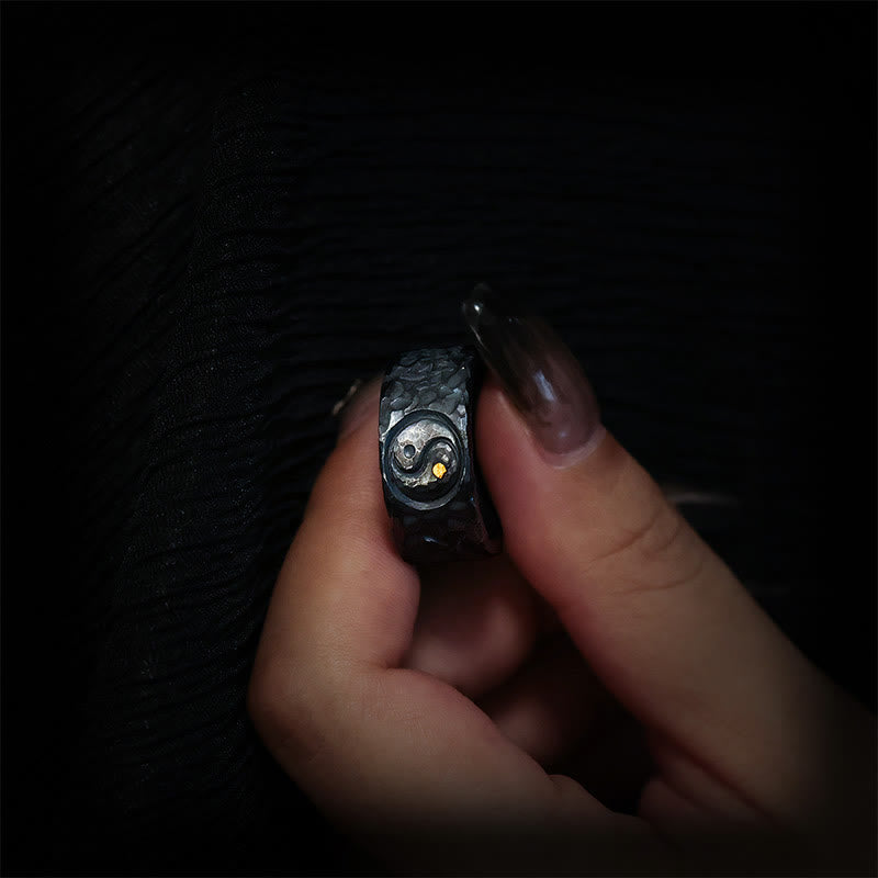 KarmaRipple's 999 Sterling Silver Yin Yang Balance Ring p9