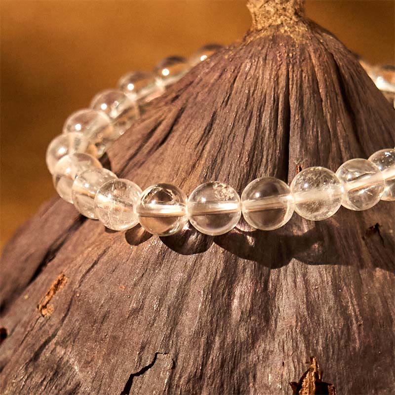 KarmaRipple's Authentic Ivory Gemstone Clarity Meditation Bracelet p3