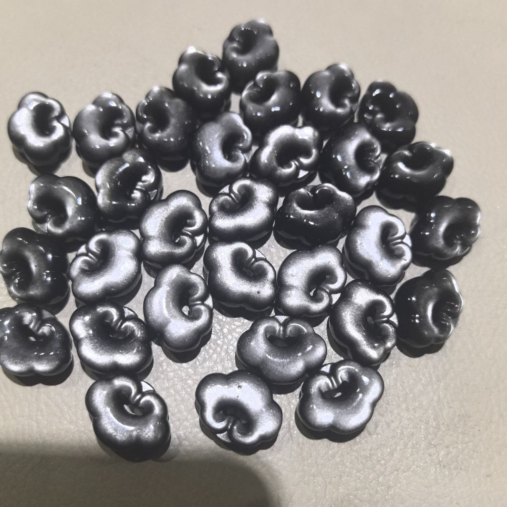 KarmaRipple's Authentic Silver Sheen Obsidian Auspicious Clouds Protection Soothing Pendant Necklace p5