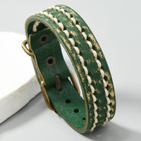 KarmaRipples Vintage-Lederarmband mit verstellbarer Schnalle