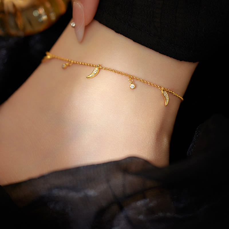 KarmaRipple's 925 Sterling Silver Zircon Little Pepper Talisman Protection Anklet p6