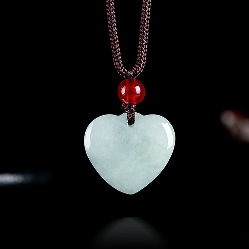 KarmaRipple's Jade Heart Prosperity Pendant Necklace p1