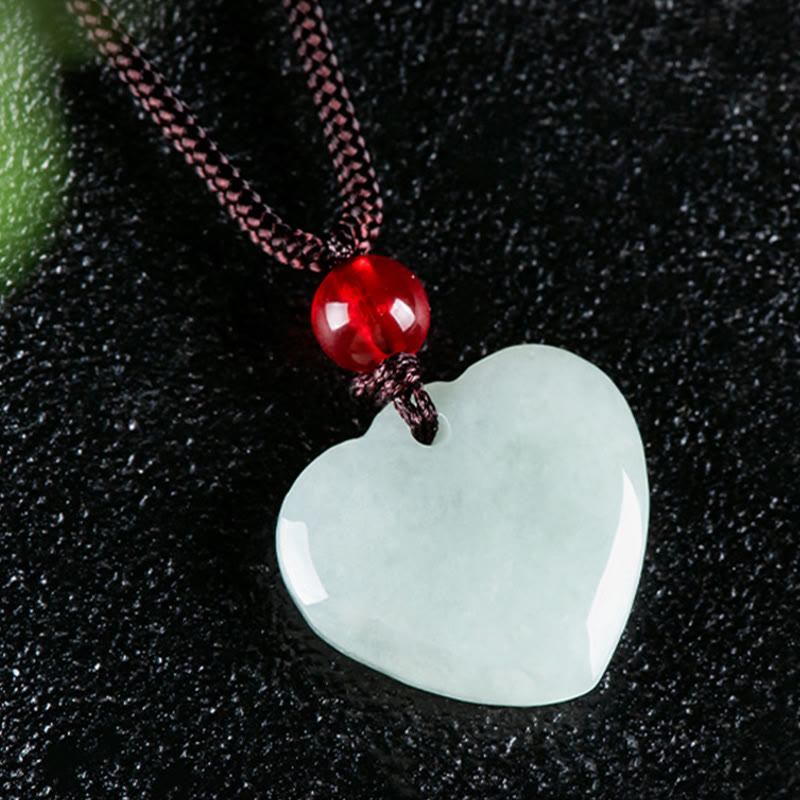 KarmaRipple's Jade Heart Prosperity Pendant Necklace p2