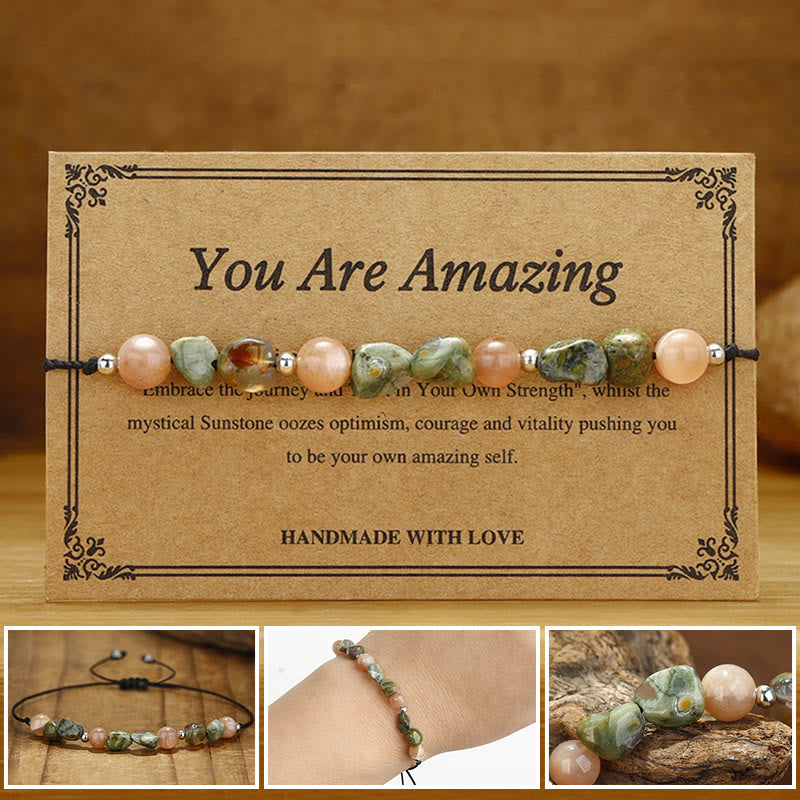 KarmaRipple's You Are Amazing Rhyolite Sun Stone'sitive Bracelet p15