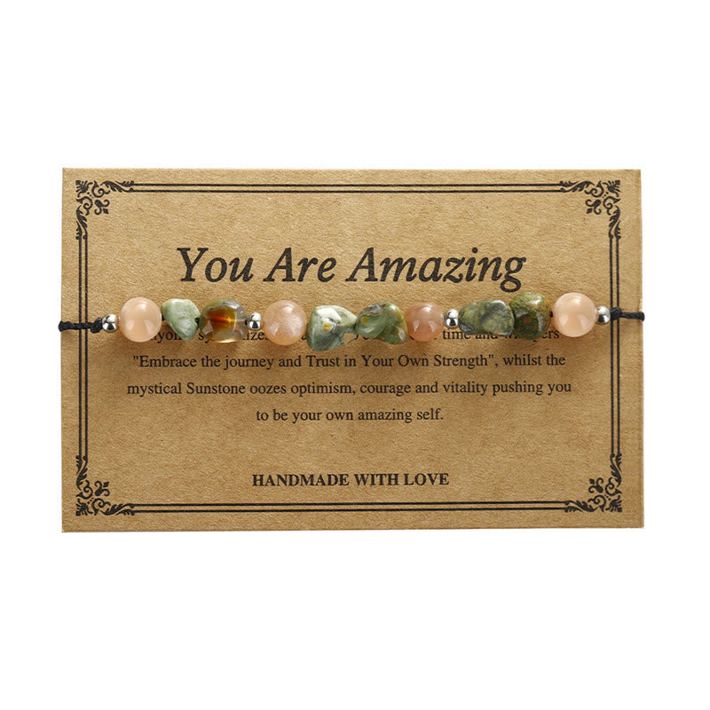 KarmaRipple's You Are Amazing Rhyolite Sun Stone'sitive Bracelet p13