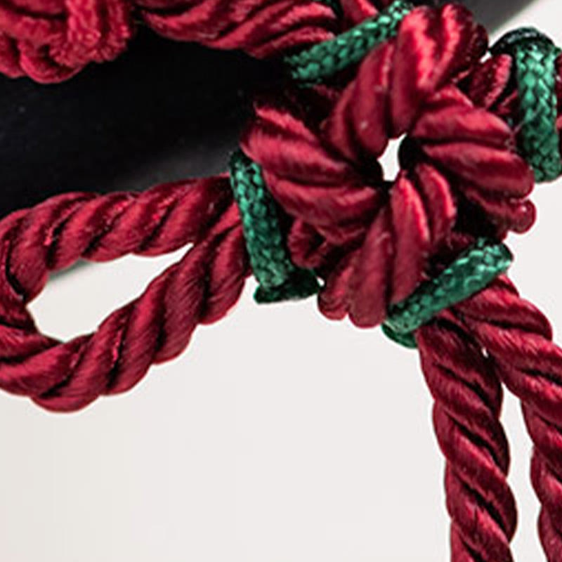 KarmaRipple's Ebony Red String Chinese Weave Tassel Protection Hairpin p14