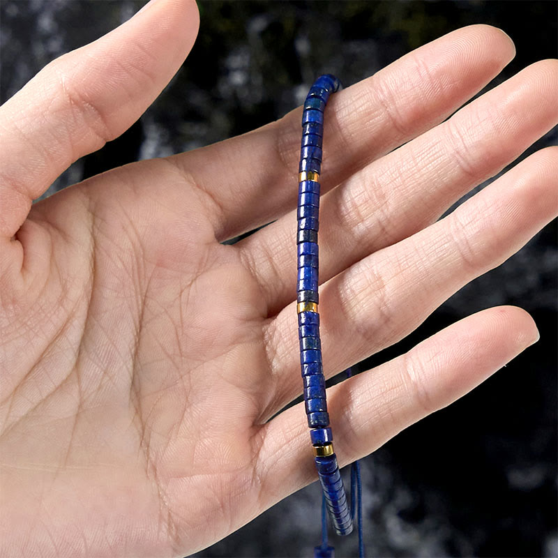 KarmaRipple's Authentic Lazurite Spacer Bead Positive Balance Bracelet p5