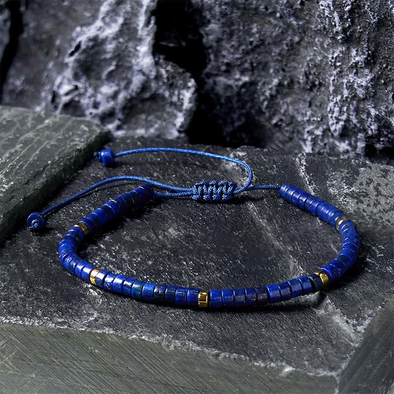 KarmaRipple's Authentic Lazurite Spacer Bead Positive Balance Bracelet p2