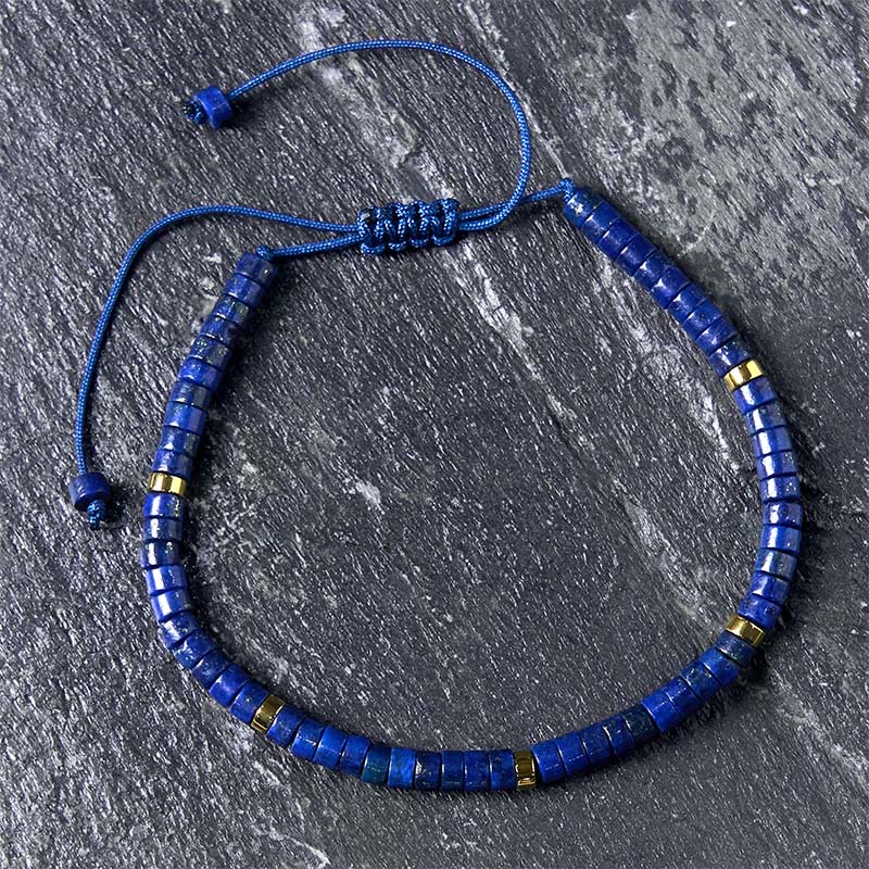 KarmaRipple's Authentic Lazurite Spacer Bead Positive Balance Bracelet p1