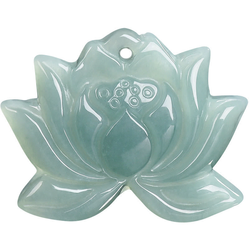 KarmaRipple's Lotus Flower Pattern Carved Jade Prosperity Pendant Necklace p12