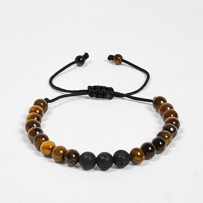 KarmaRipple's 3Pcs Tiger Eye Lava Rock Protection Bracelet Set p14