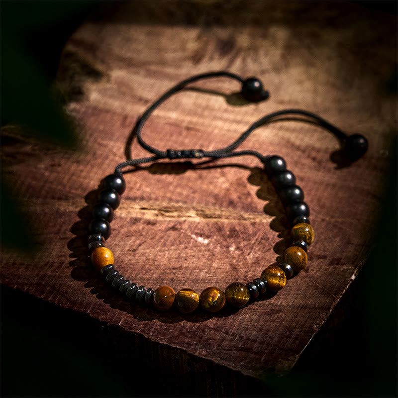 KarmaRipple's 3Pcs Tiger Eye Lava Rock Protection Bracelet Set p9
