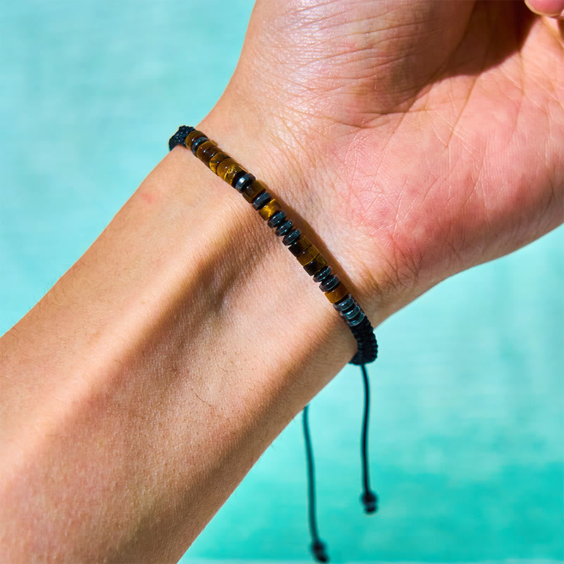 KarmaRipple's 3Pcs Tiger Eye Lava Rock Protection Bracelet Set p4