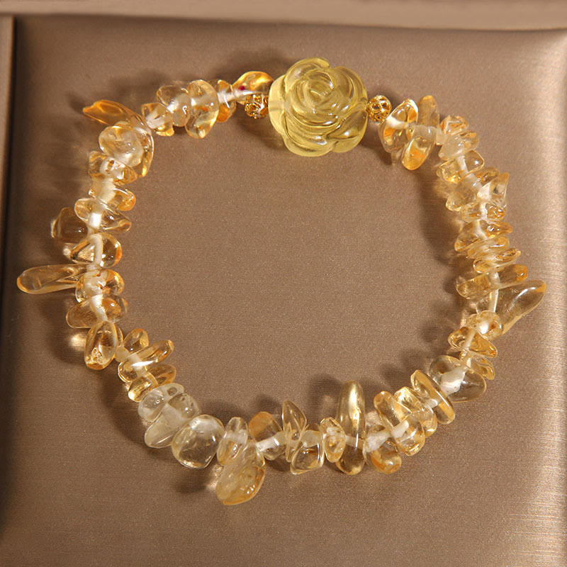 KarmaRipple's Authentic Citrine Irregular Bead Petals Pleasure Bracelet p2