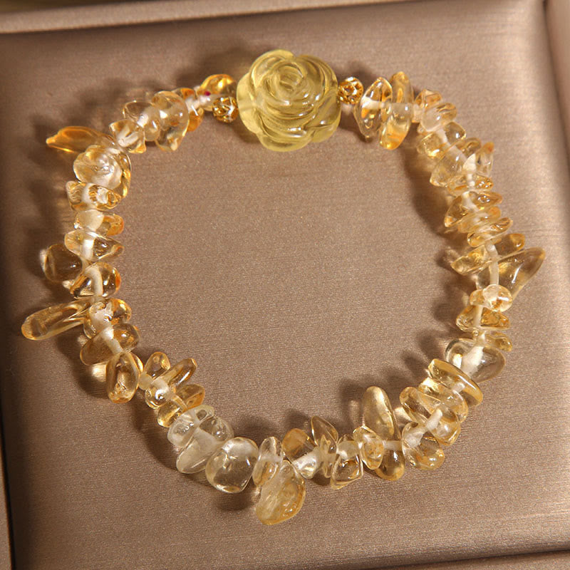 KarmaRipple's Authentic Citrine Irregular Bead Petals Pleasure Bracelet p4