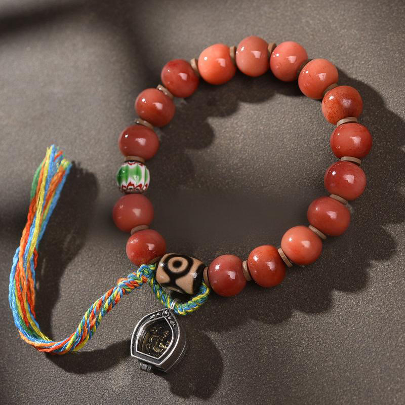 KarmaRipple's Vintage Tibetan Camel Bone'ssel Fortune Bracelet p1