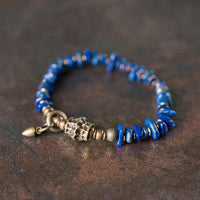 KarmaRipples Vintage-Armband mit unregelmäßigem Lazurite-Design