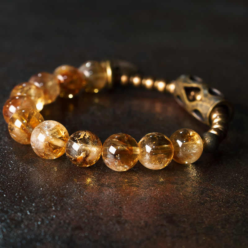 KarmaRipple's Daily Retro 10mm Citrine Beadwork Protection Bracelet p20