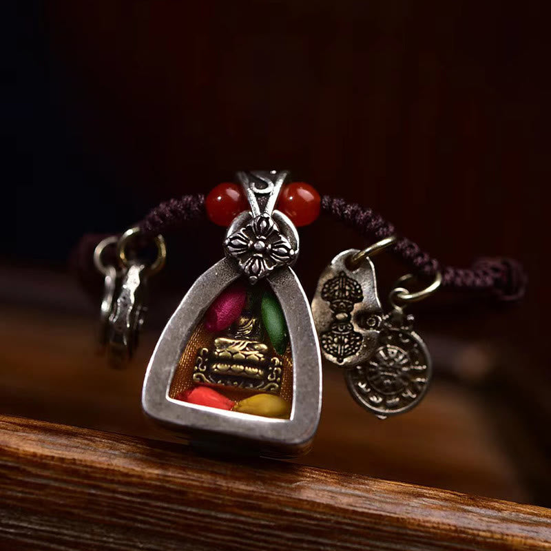 KarmaRipple's Tibetan Medicine Buddha Compassion Woven Rope Pendant Necklace p5