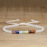KarmaRipples authentisches Armband mit Spacer-Perlen aus Elfenbein-Edelstein und schwarzem Onyx