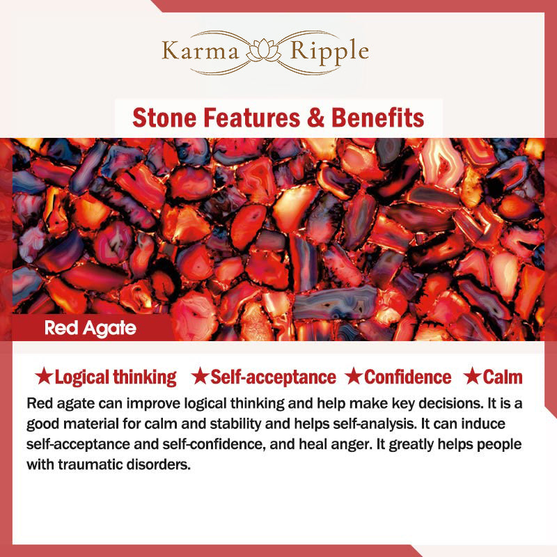 KarmaRipple's Five Elements Various Gemstone Agate Wealth Reincarnation Weave Braid Bracelet p23