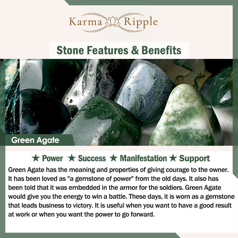 KarmaRipple's Five Elements Various Gemstone Agate Wealth Reincarnation Weave Braid Bracelet p13