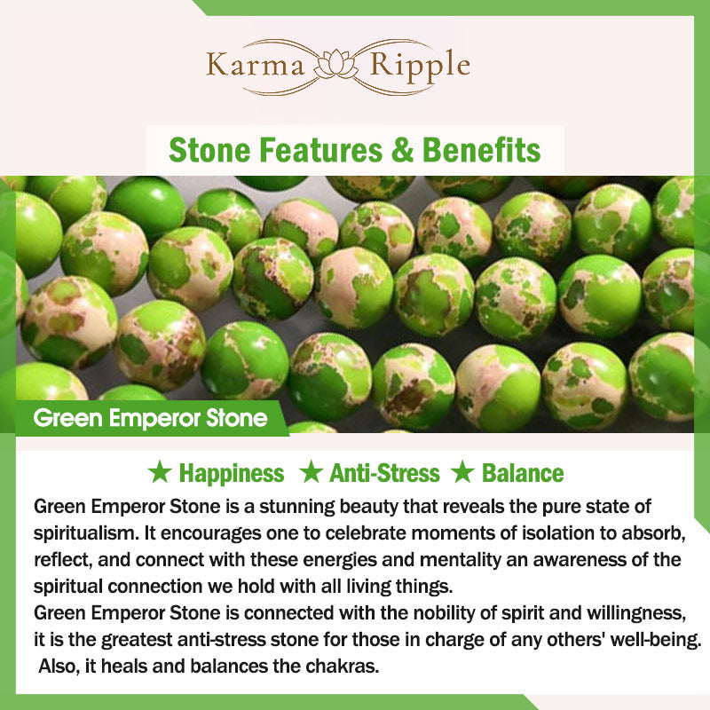 KarmaRipple's Authentic Emperor Stone Geometric Gemstone Anti-Stress Earrings p12