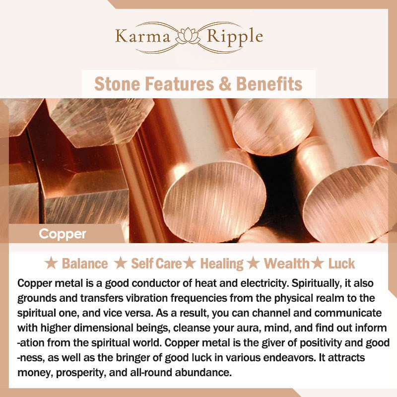 KarmaRipple's Bronze Square Ivory Gemstone Fortune Bracelet p8