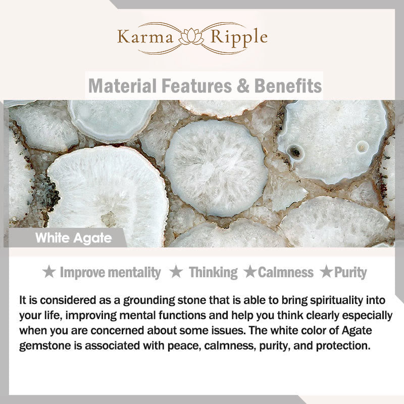 KarmaRipple's Red Agate Ivory Agate Strength Balancing Bracelet p9