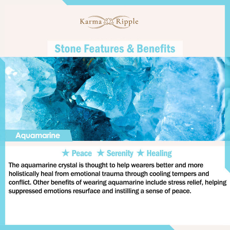 KarmaRipple's Authentic Aquamarine Balancing Bead Bracelet p5