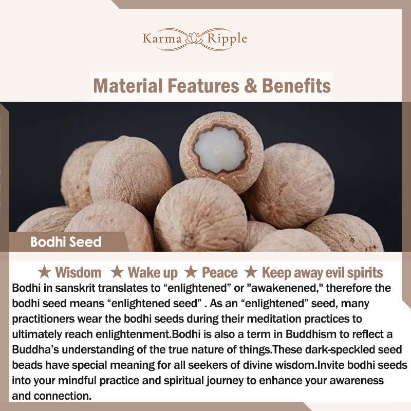 KarmaRipple's Colorful Bodhi Seed Peace Wisdom Bracelet p7