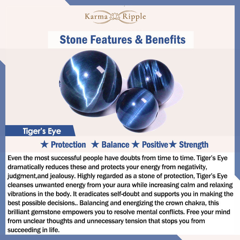 KarmaRipple's Blue Tiger Eye Protection Bracelet p12