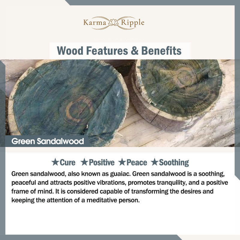 KarmaRipple's Bodhi Seed Green Sandalwood Ebony Wood Small Leaf Red Sandalwood Cat Head Paw Claw Peace Bracelet p18