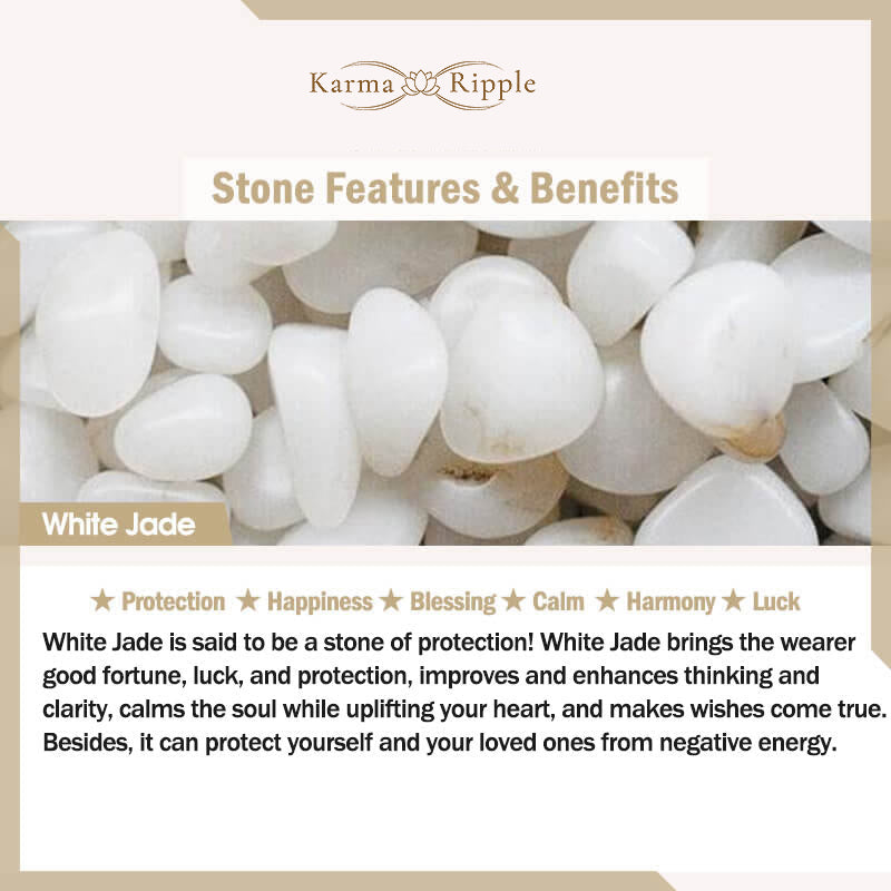 KarmaRipple's Ivory Jade Elephant Lotus Protection Pendant Necklace p6