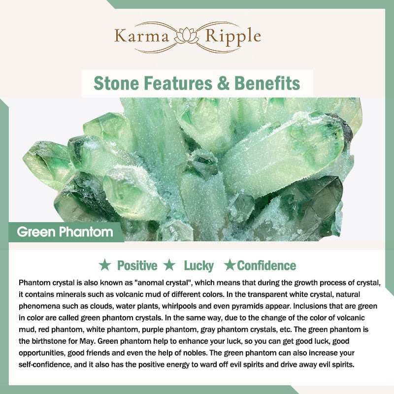 KarmaRipple's Green Phantom Green Gemstone Confidence Bracelet p6
