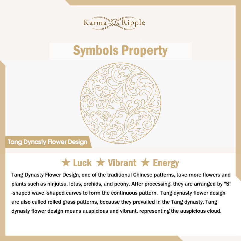 KarmaRipple's 925 Sterling Silver Retro Tang Dynasty Flower Design Fortune Adjustable Ring p9