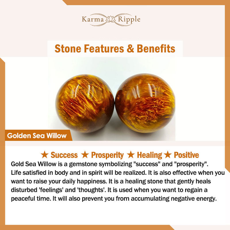 KarmaRipple's 925 Sterling Silver Authentic Golden Sea Willow Zakiram Goddess of Wealth Fortunate fortune Fu Character Success Bracelet p12