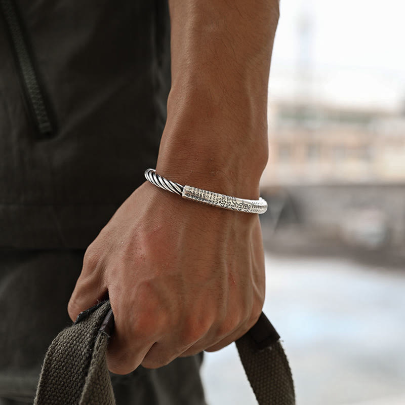 KarmaRipple's Tibetan Om Mani Padme Hum Heart Sutra Purity Cuff Bracelet p16