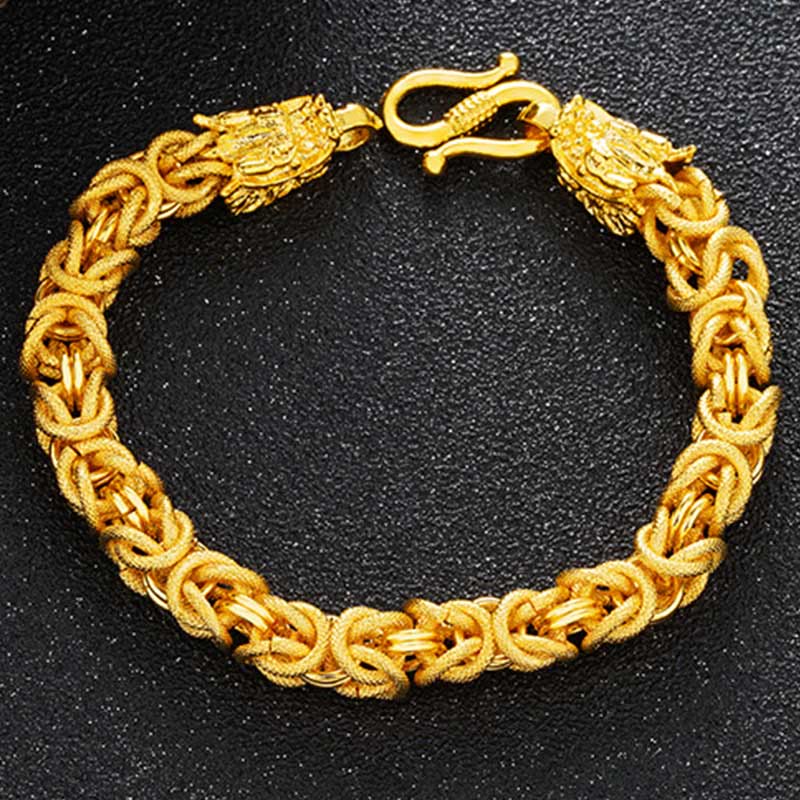 KarmaRipple's 24k Gold Plated Double Headed Dragon Protection Bracelet p6