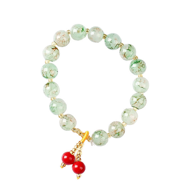 KarmaRipple's Liuli Glass Bead Blessing Balance Bracelet p7