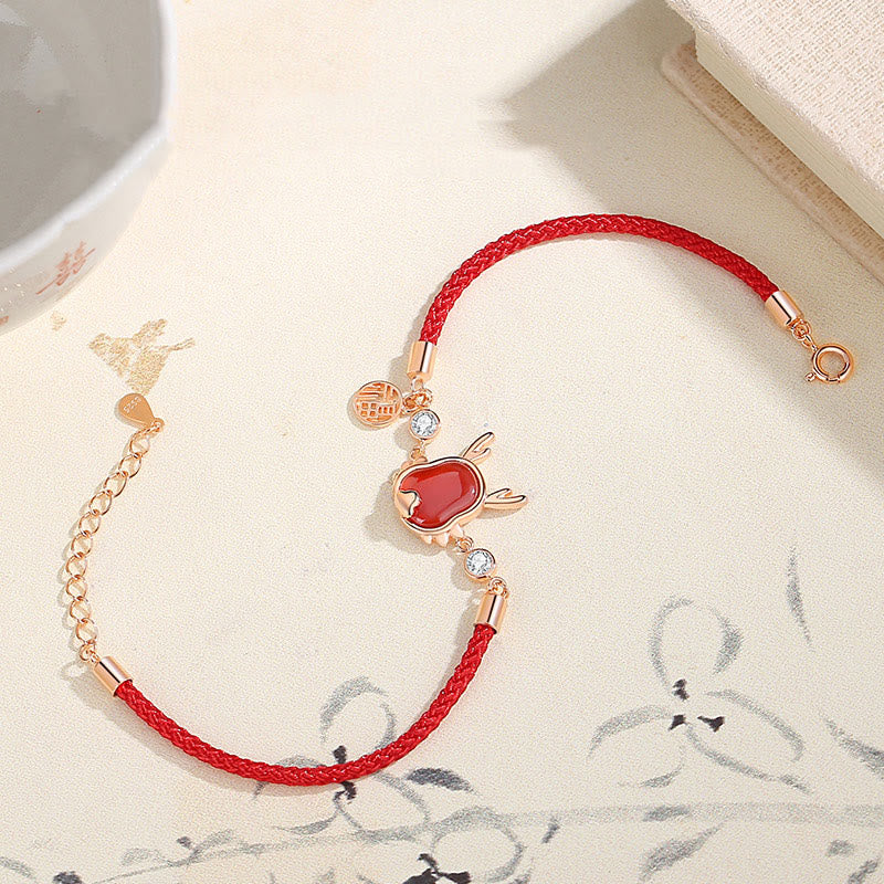 KarmaRipple's ???A Flash Sale- 925 Sterling Silver Year of the Dragon Authentic Red Agate Dragon Attract Fortune Fu Character Strength Bracelet Pendant Necklace Earrings p20