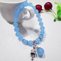 KarmaRipples Vintage-Edelstein-Chalcedon-Stein-Energieperlen-Glocken-Talisman-Armband